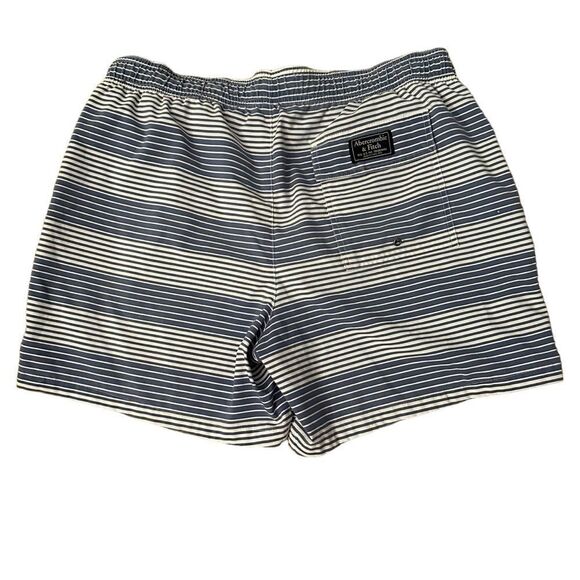 Abercrombie & Fitch ~ Mens Nay striped board shorts ~side and back pockets - Picture 2 of 10